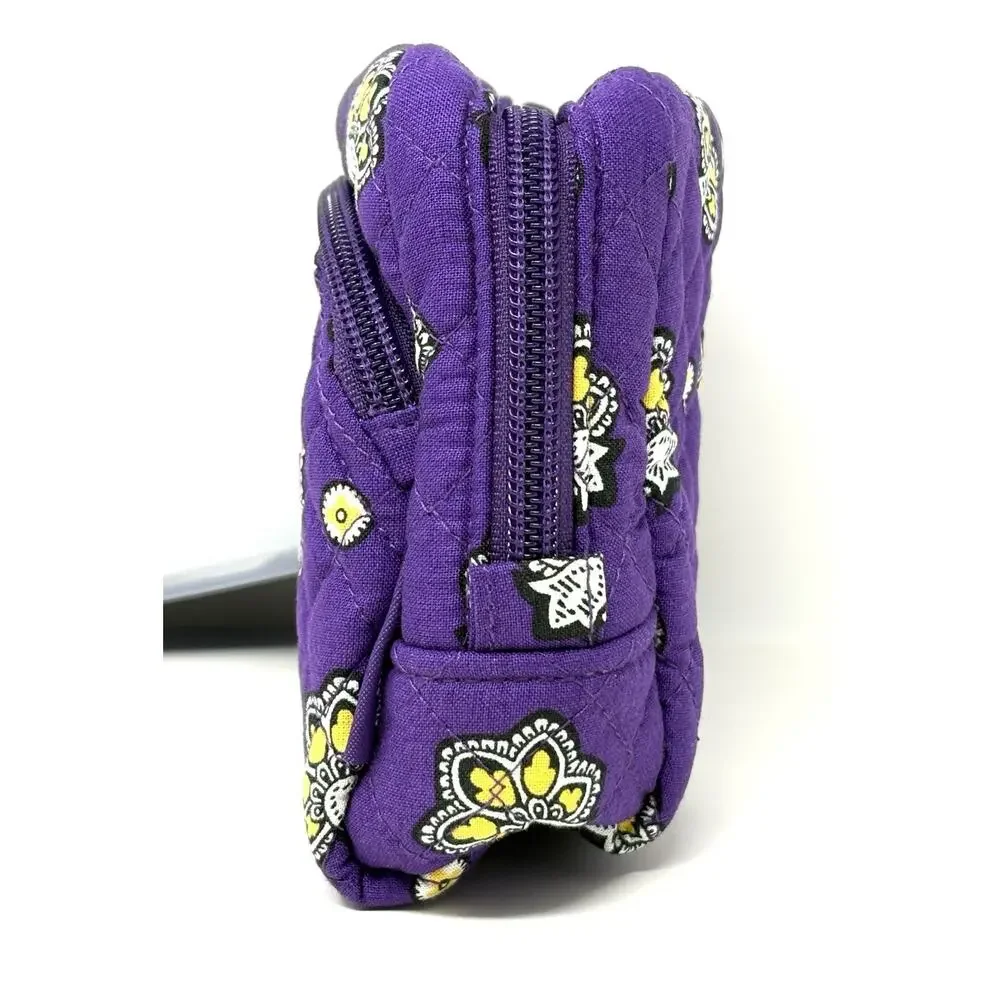 Vera Bradley NFL Minnesota MN Vikings Makeup Medium Cosmetic Bag Pouch NWT
